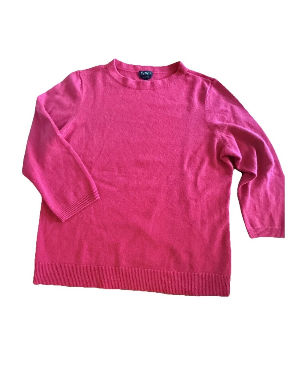 Talbots 100% Cashmere Vibrant Pink Sweater Women’s Large